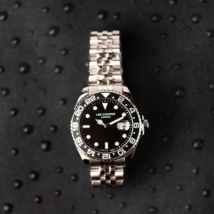 Чоловічий водостійкий годинник Lee Cooper Daytona Vibe Black, 2 ремінці - зображення 4