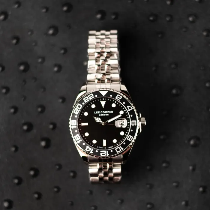 Чоловічий водостійкий годинник Lee Cooper Daytona Vibe Black, 2 ремінці - зображення 4