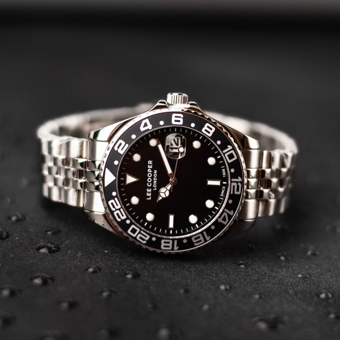 Чоловічий водостійкий годинник Lee Cooper Daytona Vibe Black, 2 ремінці - зображення 3