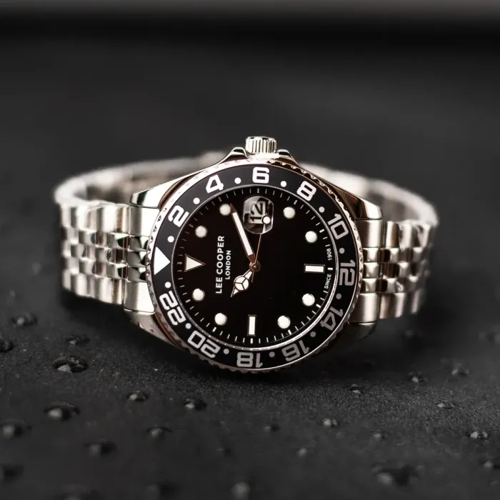 Чоловічий водостійкий годинник Lee Cooper Daytona Vibe Black, 2 ремінці - зображення 3