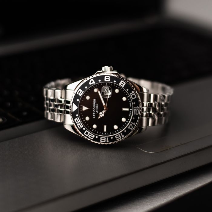 Чоловічий водостійкий годинник Lee Cooper Daytona Vibe Black, 2 ремінці - зображення 5