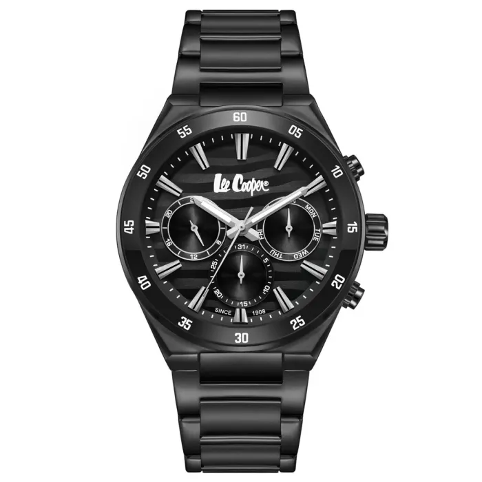 Чоловічий водостійкий годинник Lee Cooper Hit Black - зображення 2