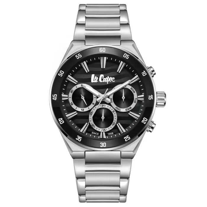Чоловічий водостійкий годинник Lee Cooper Hit Silver - зображення 2