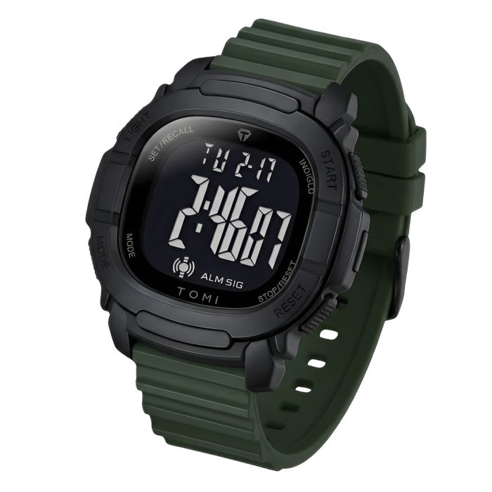 Чоловічий спортивний тактичний годинник Tomi Legion Green - изображение 2