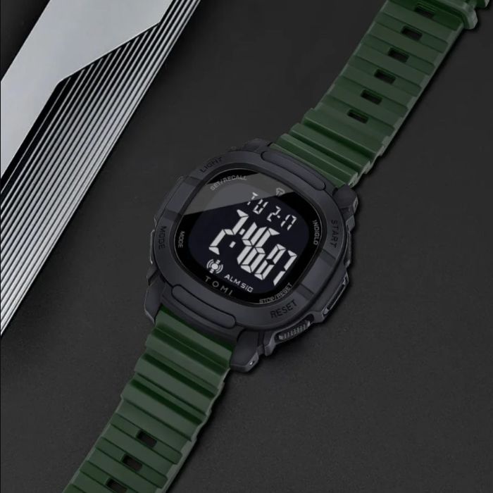Чоловічий спортивний тактичний годинник Tomi Legion Green - изображение 5