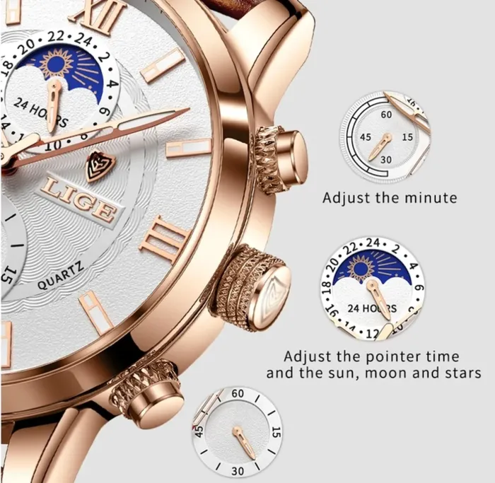 Чоловічі годинники Lige Signature - зображення 8