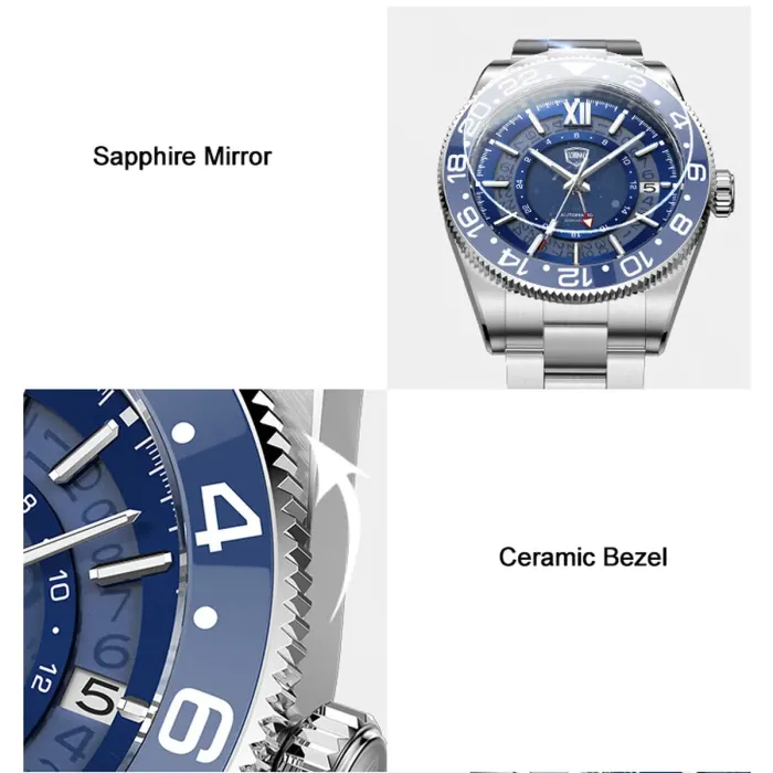 Чоловічий механічний годинник Lobinni Daytona 10 Bar - зображення 11