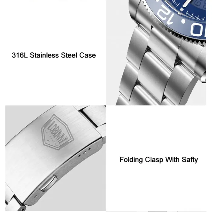 Чоловічий механічний годинник Lobinni Daytona 10 Bar - зображення 12