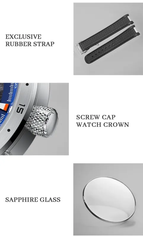 Чоловічий механічний годинник Lobinni Speed - зображення 7