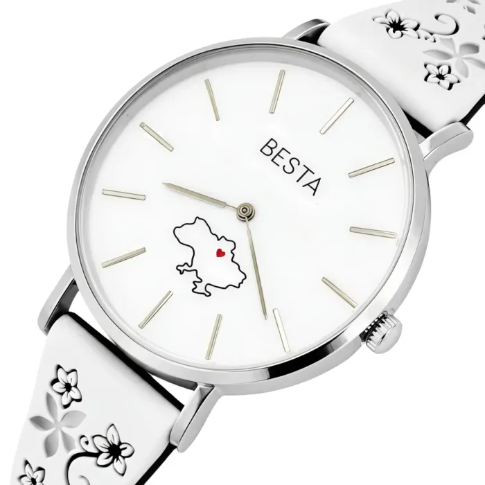 Жіночий годинник Besta Love UA White Flower - зображення 1