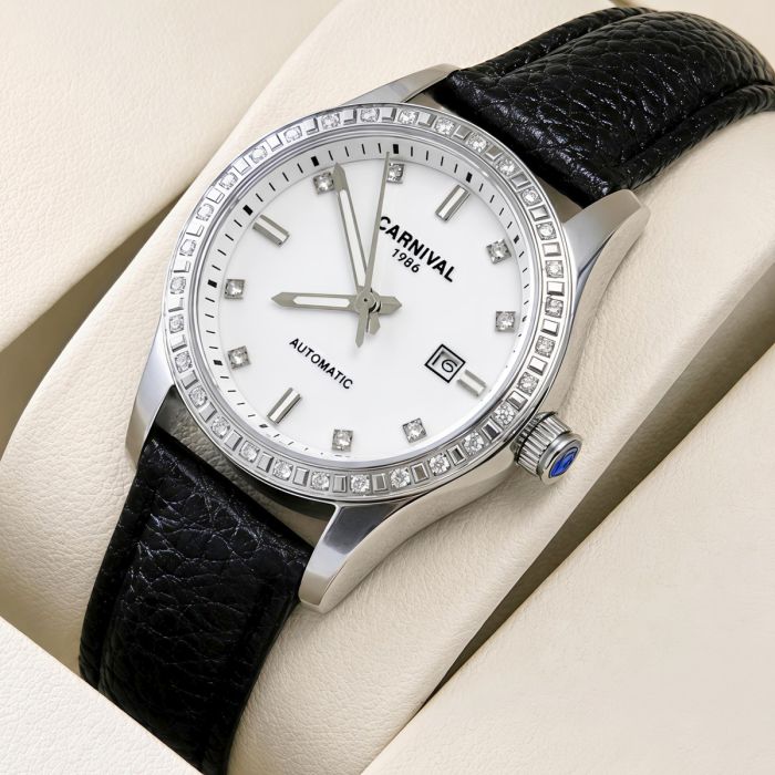 Жіночий механічний годинник Carnival Luiza White Leather - зображення 3