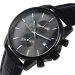 Чоловічий годинник Besta Mars Premium Leather Black, 2 ремінці