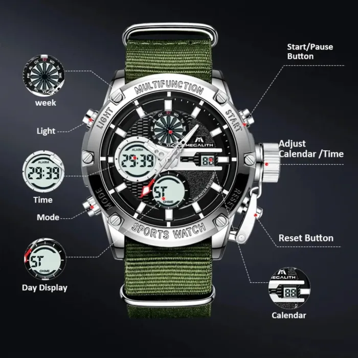 Чоловічий спортивний тактичний годинник MegaLith Bomb - зображення 5