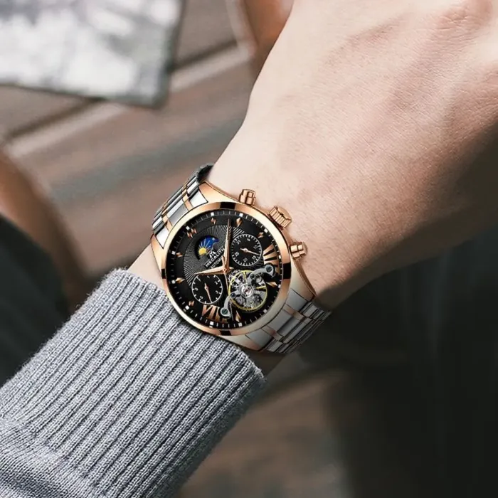 Чоловічі годинники Guanquin Prestige Gold - зображення 5