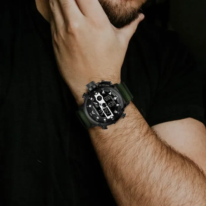 Чоловічий спортивний тактичний годинник MegaLith Prof Green - зображення 9