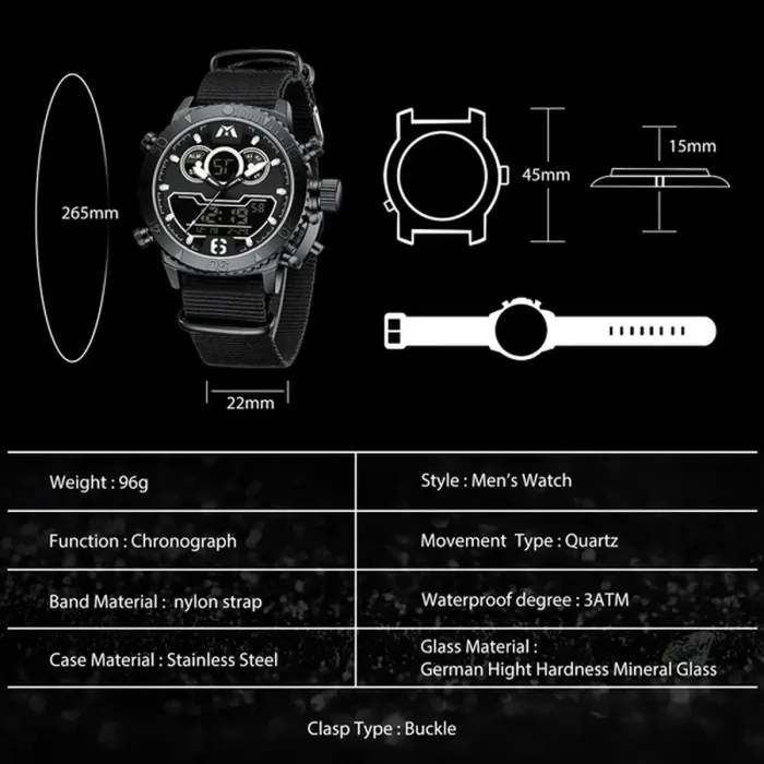 Чоловічий спортивний тактичний годинник MegaLith Strong - зображення 10