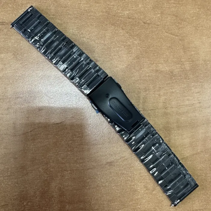 Ремінці до годинників Ремінець металевий чорний розмір 24 - зображення 3