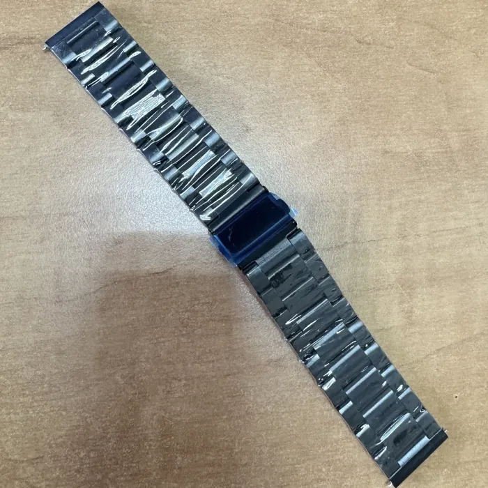 Ремінці до годинників Ремінець металевий чорний розмір 22 - зображення 3