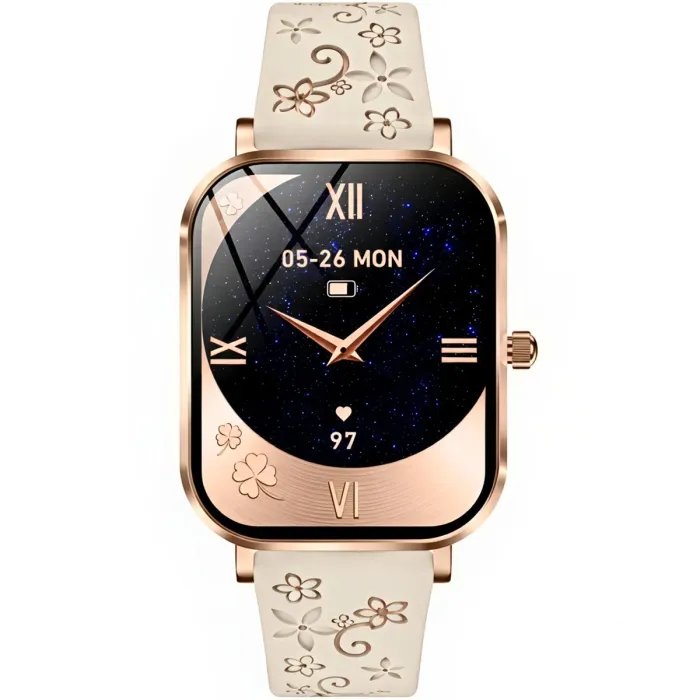 Розумний смарт годинник Smart Miami Beige Flower - зображення 1