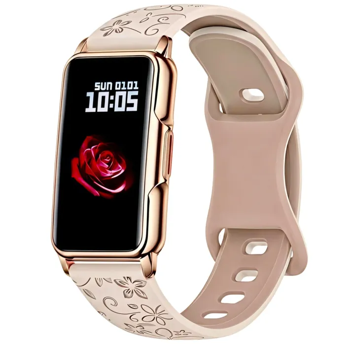 Розумний смарт годинник Smart Mioband Nano+ Beige Flower, 3 ремінці - зображення 1