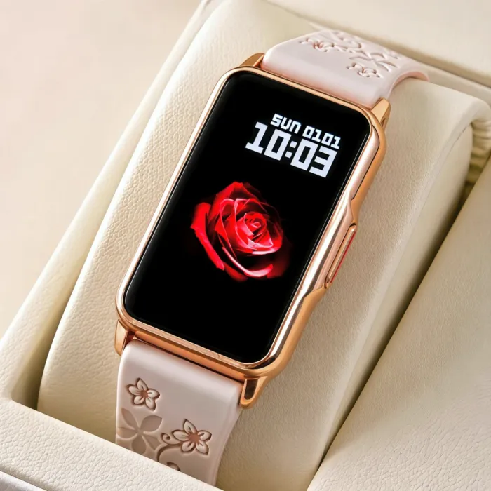 Розумний смарт годинник Smart Mioband Nano+ Beige Flower, 3 ремінці - зображення 2
