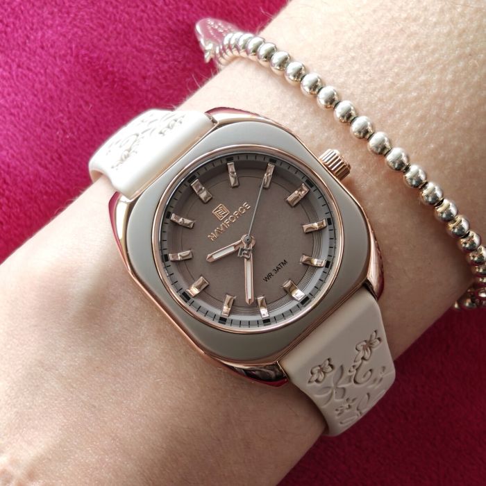 Жіночий годинник Naviforce Mira Beige Flower, 2 ремінці - зображення 7