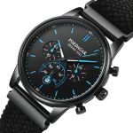 Чоловічий годинник Poedagar Misto Gravy Black, 2 ремінці