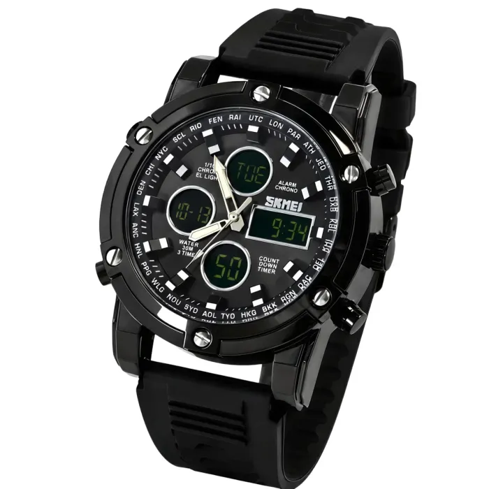 Чоловічий спортивний тактичний годинник Skmei Molot Sport Black - зображення 2