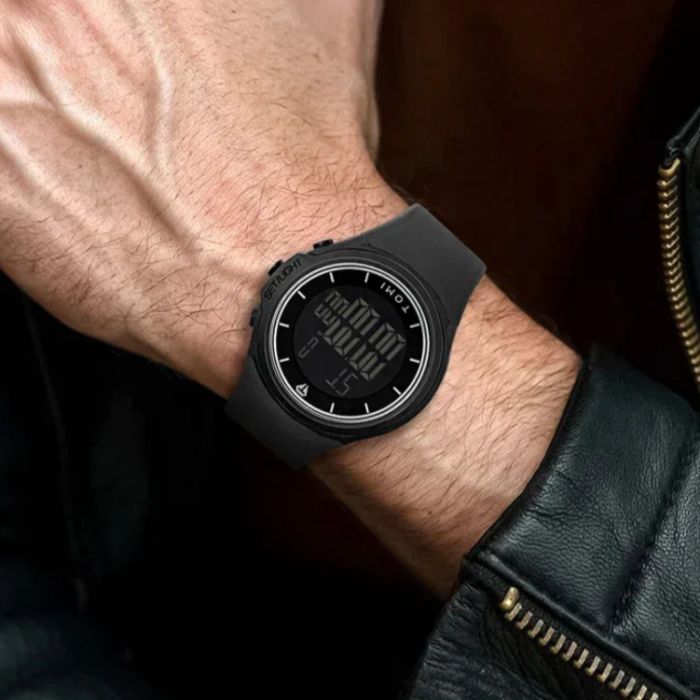 Чоловічий спортивний тактичний годинник Tomi Mono Black - изображение 3