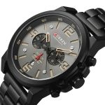 Чоловічий годинник Curren Monreal Black Metal, 2 ремінці