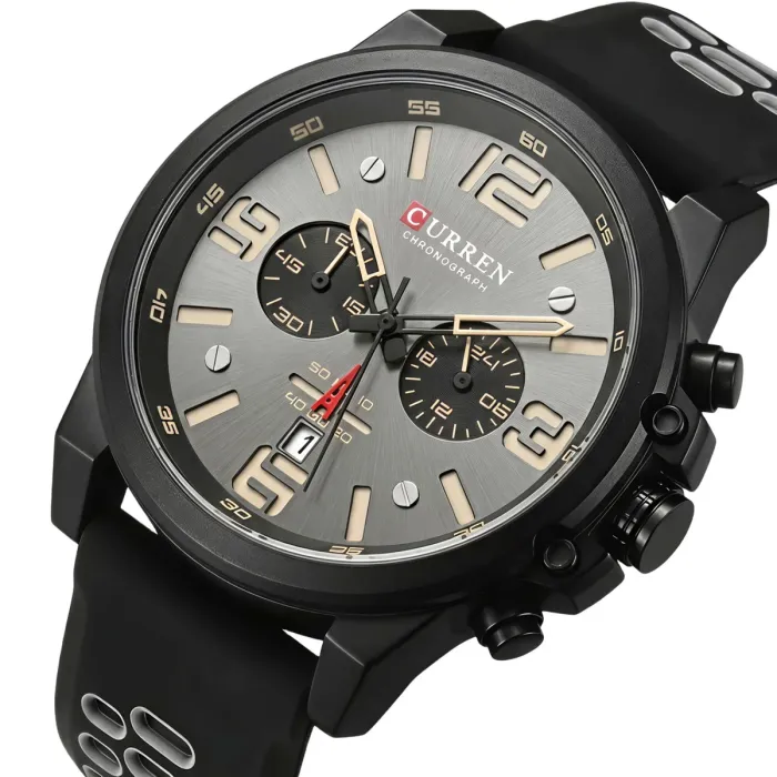 Чоловічий годинник Curren Monreal Flex Grey - зображення 1
