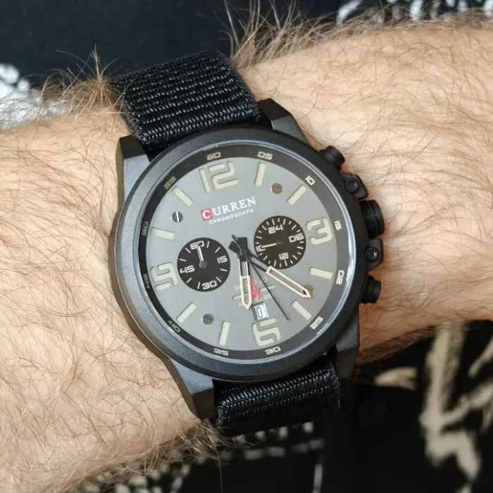 Чоловічий годинник Curren Monreal Armor Black, 2 ремінці - зображення 6
