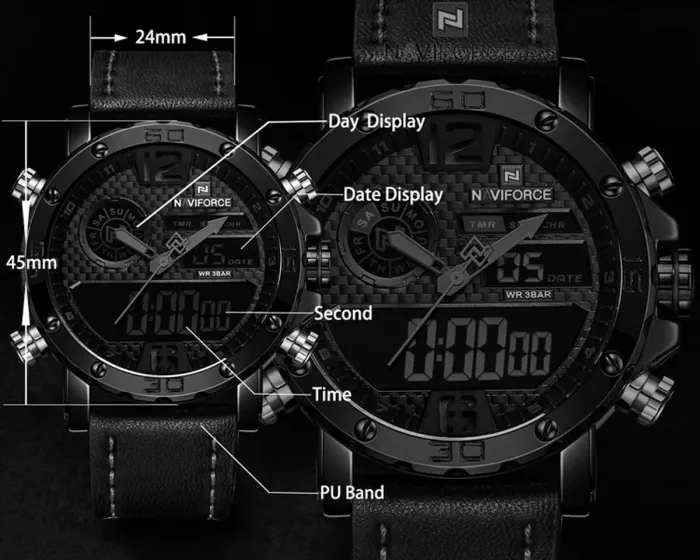 Чоловічі годинники Naviforce Next Black 9134 - зображення 8