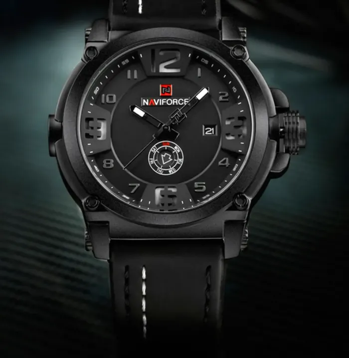 Чоловічі годинники Naviforce Plaza Black NF9099 - зображення 4