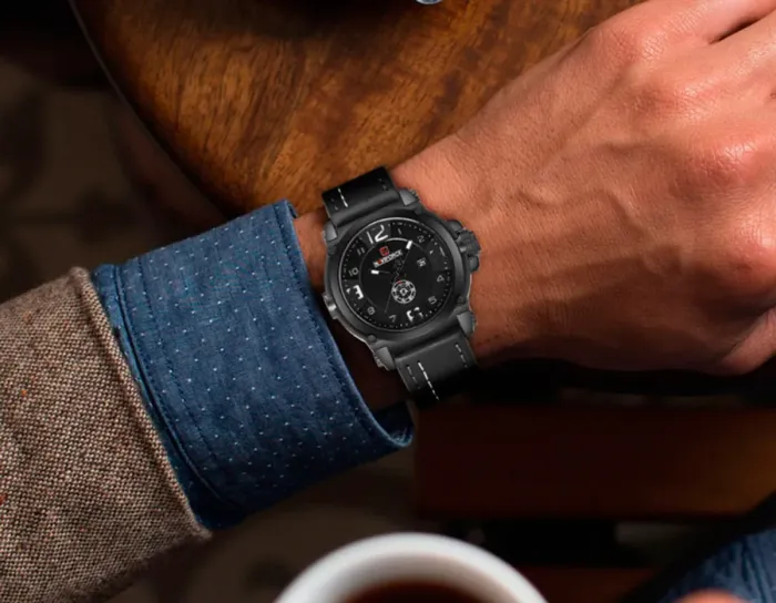 Чоловічі годинники Naviforce Plaza Black NF9099 - зображення 7