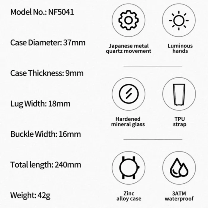 Жіночий годинник Naviforce Bagira Grey - зображення 11