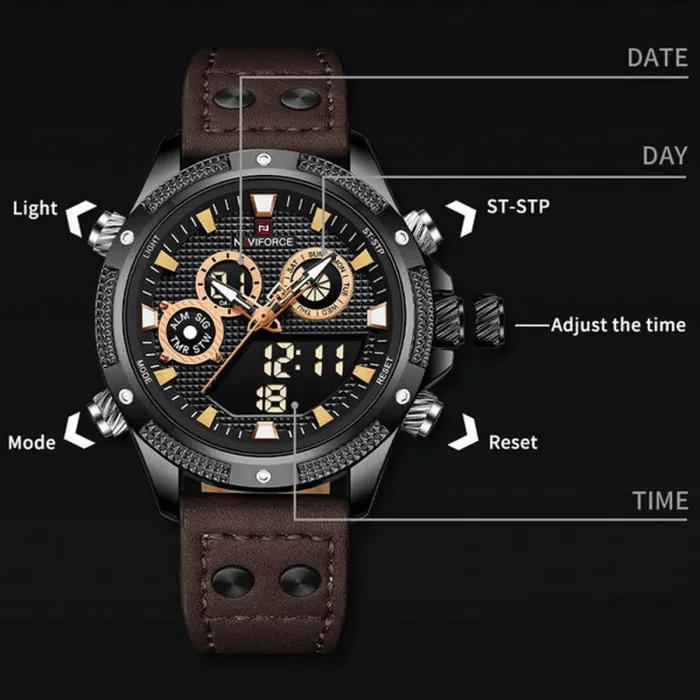 Чоловічий спортивний тактичний годинник Naviforce Bosnia - зображення 8