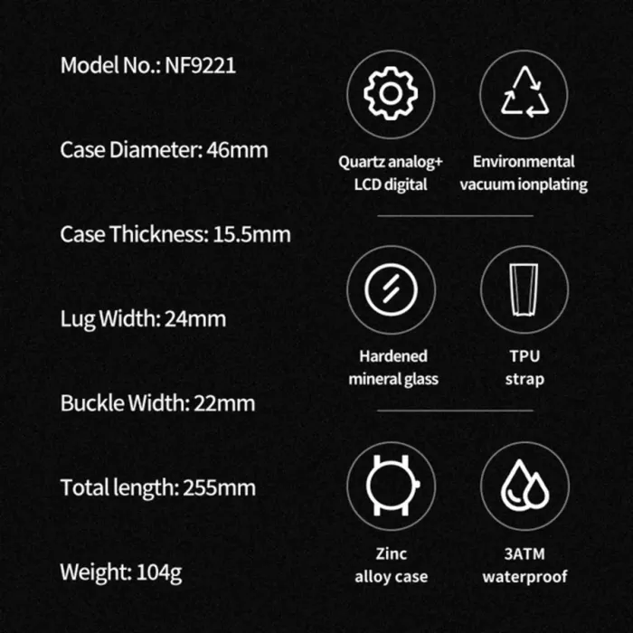 Чоловічий спортивний тактичний годинник Naviforce Concept - зображення 12