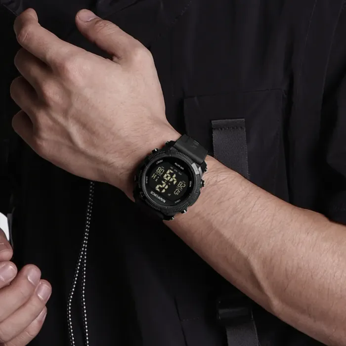 Чоловічий водостійкий спортивний тактичний годинник Naviforce Europe Black - зображення 4