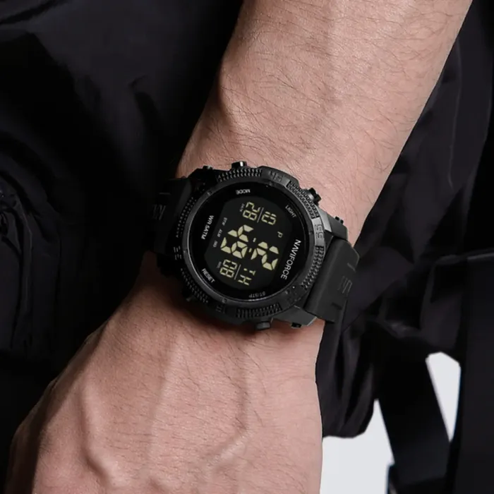 Чоловічий водостійкий спортивний тактичний годинник Naviforce Europe Black - зображення 7