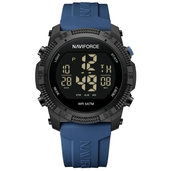 Чоловічий водостійкий спортивний тактичний годинник Naviforce Europe Blue - зображення 2