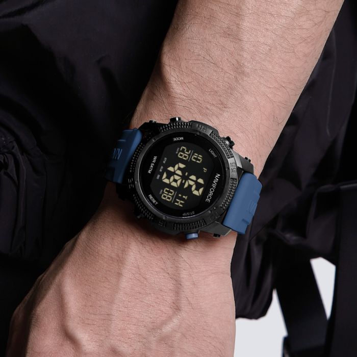 Чоловічий водостійкий спортивний тактичний годинник Naviforce Europe Blue - зображення 3