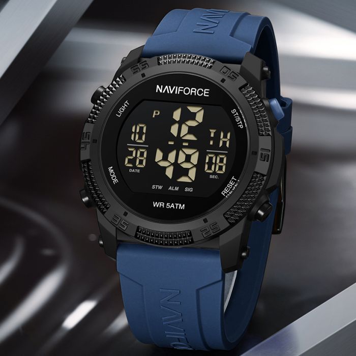 Чоловічий водостійкий спортивний тактичний годинник Naviforce Europe Blue - зображення 4