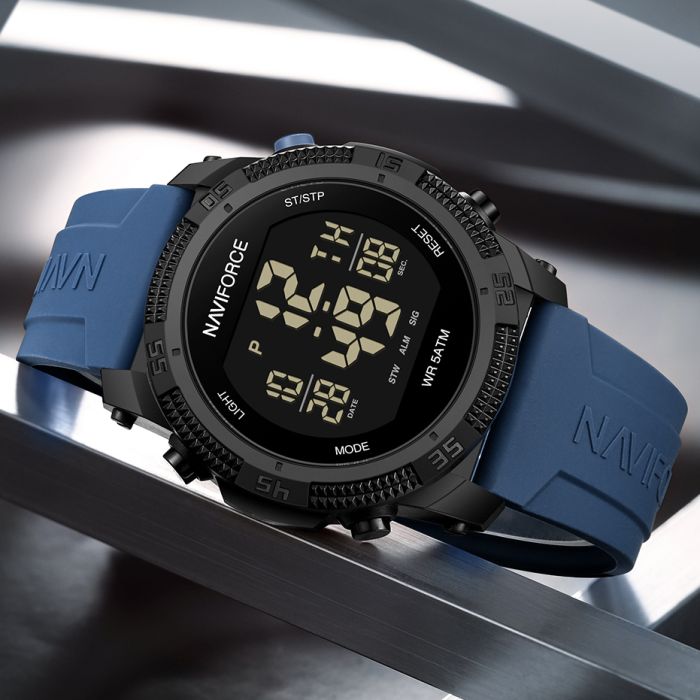 Чоловічий водостійкий спортивний тактичний годинник Naviforce Europe Blue - зображення 5