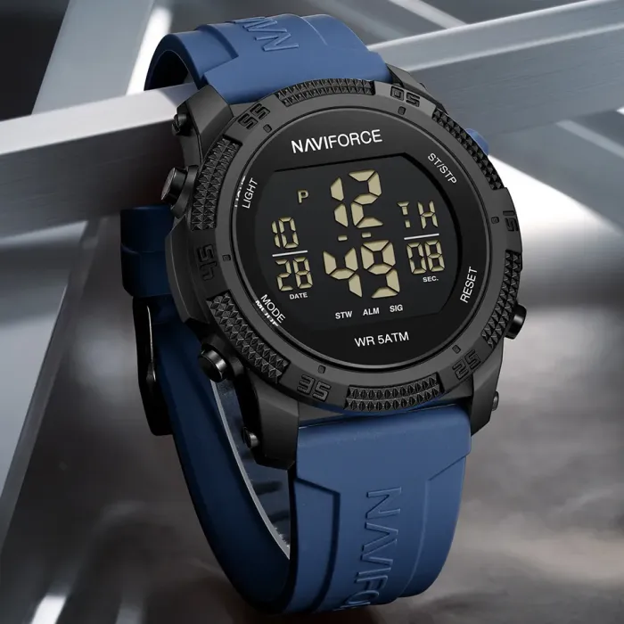 Чоловічий водостійкий спортивний тактичний годинник Naviforce Europe Blue - зображення 6
