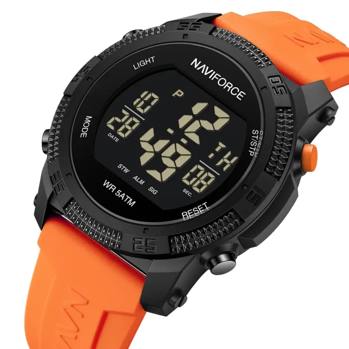 Чоловічий спортивний водостійкий тактичний годинник Naviforce Europe Orange - зображення 1
