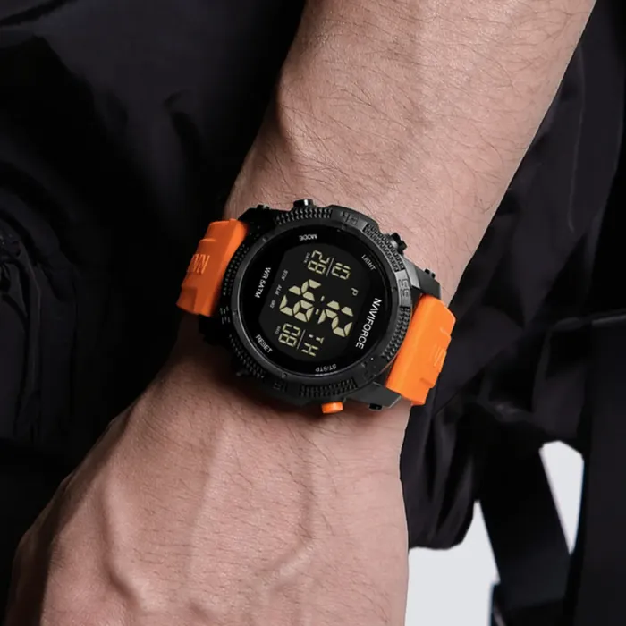 Чоловічий спортивний водостійкий тактичний годинник Naviforce Europe Orange - зображення 4