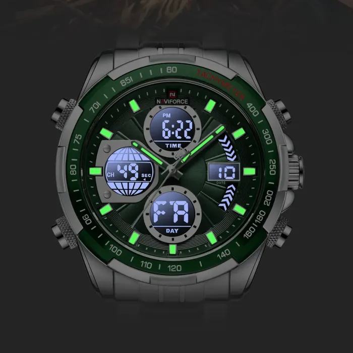 Чоловічий спортивний тактичний годинник Naviforce Fly Steel - зображення 10