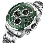 Чоловічий спортивний тактичний годинник Naviforce Fly Steel