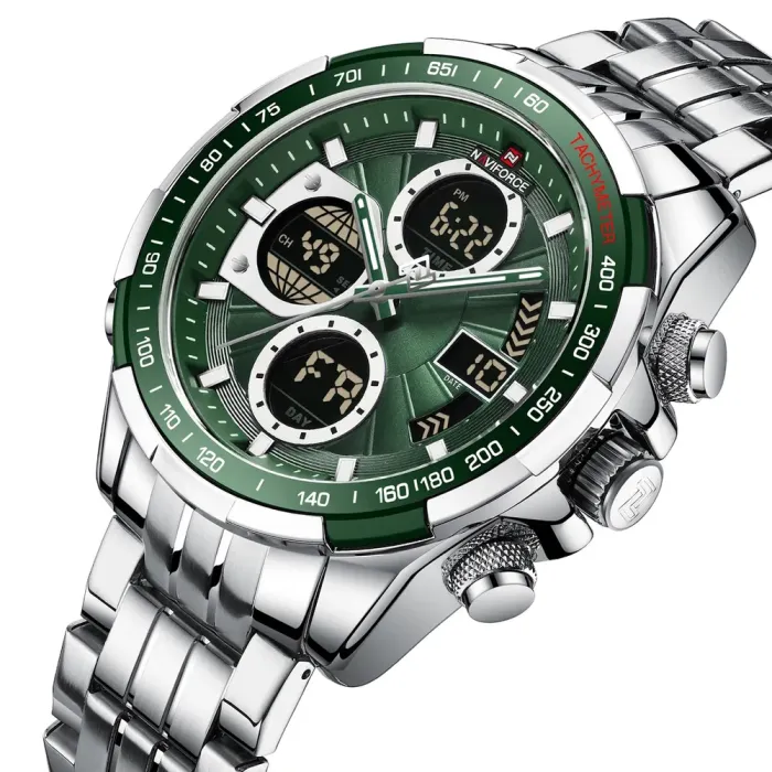 Чоловічий спортивний тактичний годинник Naviforce Fly Steel - зображення 1
